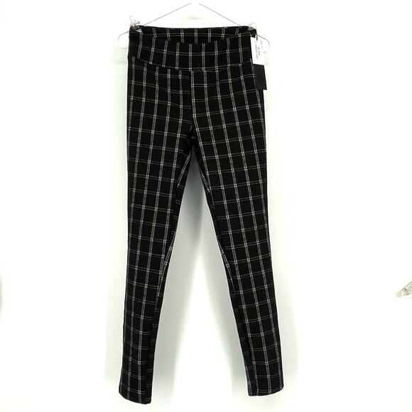 LulaRoe Luxe 21 Plaid Leggings in Black/White Size Small - Picture 1 of 7